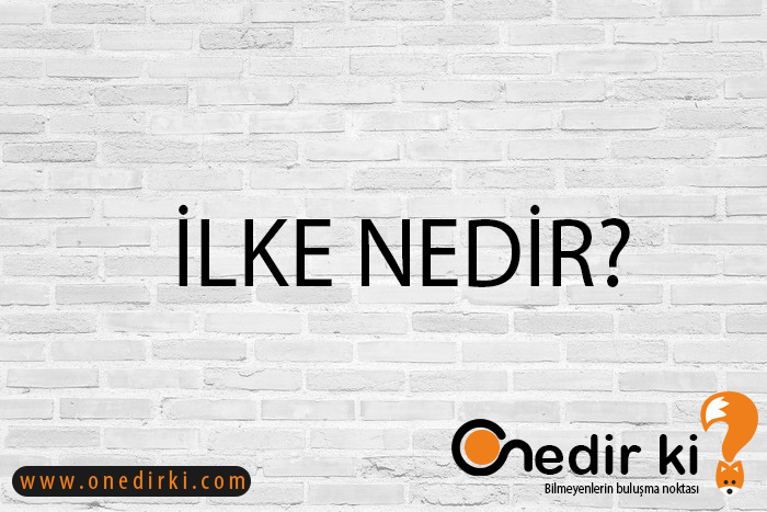 İLKE NEDİR? 3