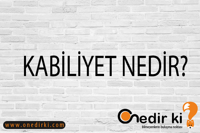 KABİLİYET NEDİR? 2