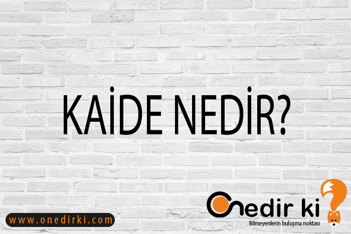 KAİDE NEDİR? 9