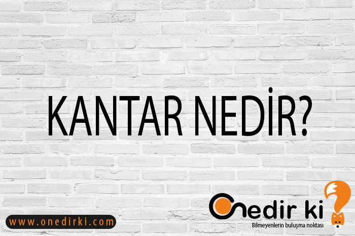 KANTAR NEDİR? 5