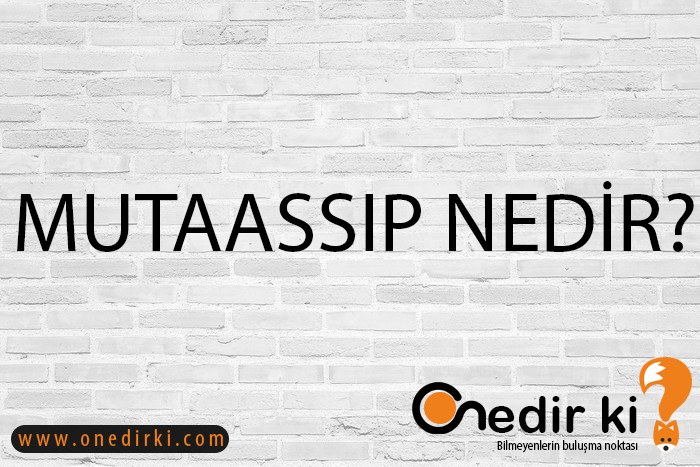 MUTAASSIP NEDİR? 1