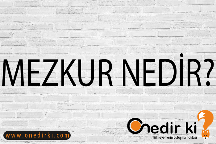 MEZKUR NEDİR? 1