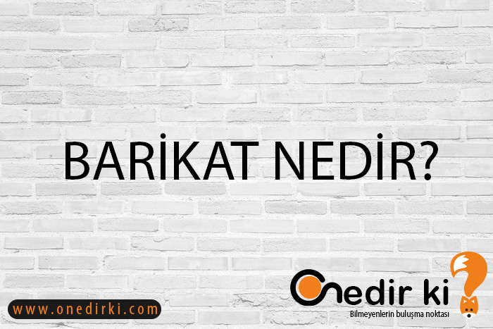 BARİKAT NEDİR? 1