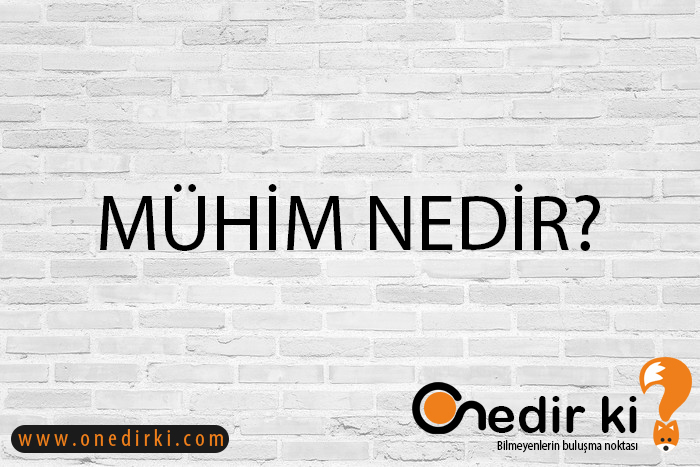 MÜHİM NEDİR? 2