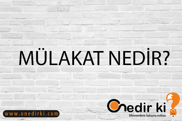 MÜLAKAT NEDİR? 1