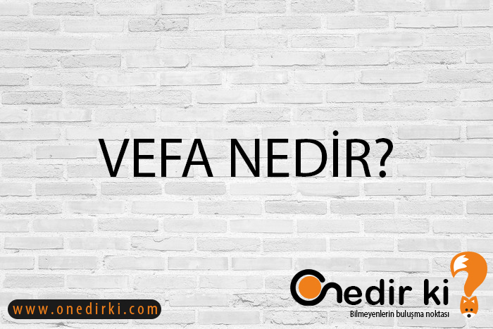 VEFA NEDİR? 1