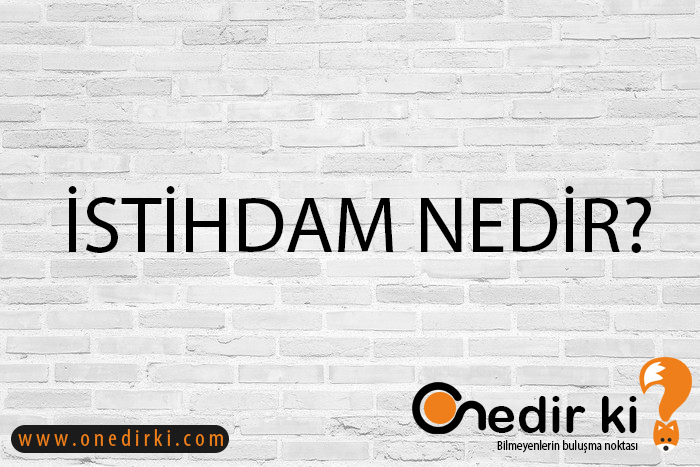 İSTİHDAM NEDİR? 1