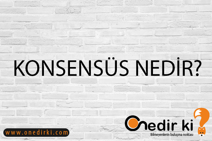 KONSENSÜS NEDİR? 1