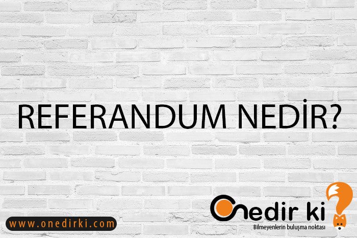 REFERANDUM NEDİR? 1