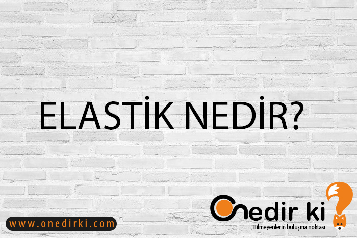 ELASTİK NEDİR? 1