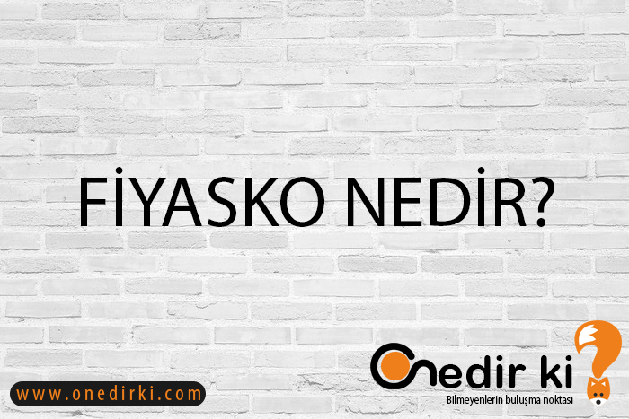 FİYASKO NEDİR? 1