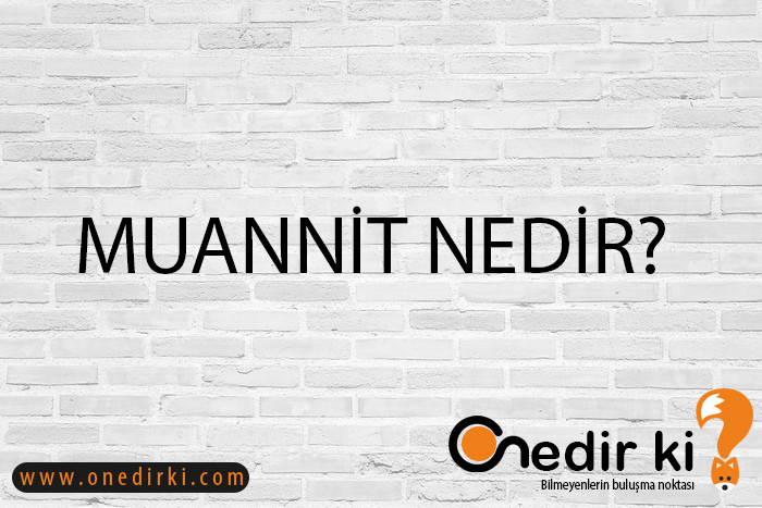 MUANNİT NEDİR? 1