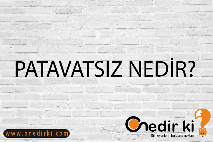 PATAVATSIZ NEDİR? 1