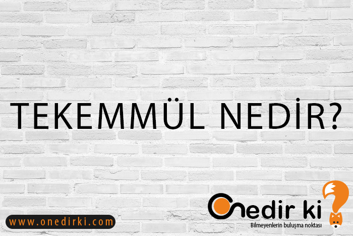 TEKEMMÜL NEDİR? 8