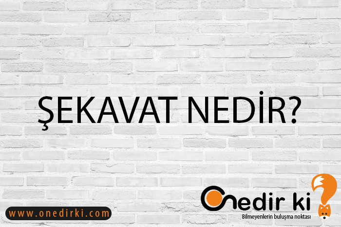 ŞEKAVET NEDİR? 2