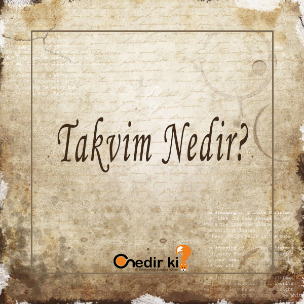 Takvim Nedir ? 1