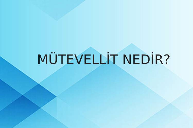 Mütevellit Nedir? 1