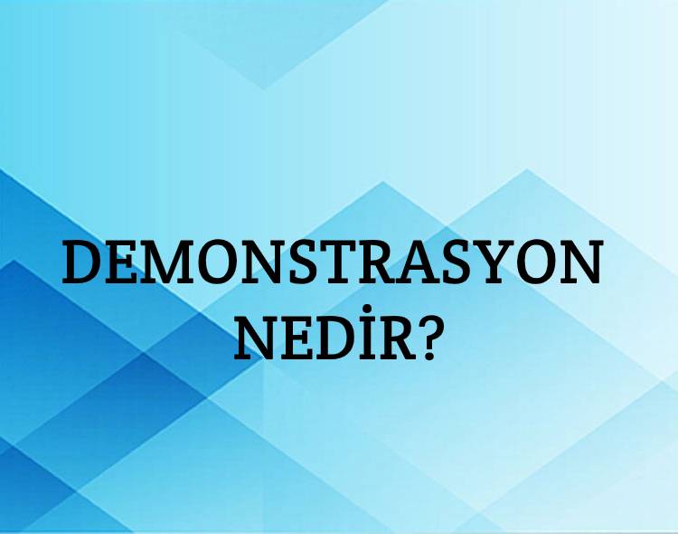 Demonstrasyon Nedir? 1