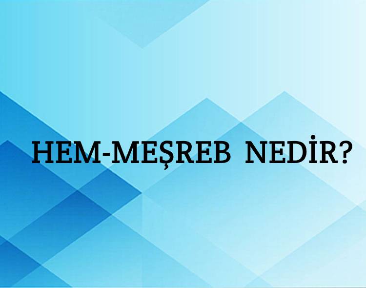 Hem-meşreb Nedir? 1