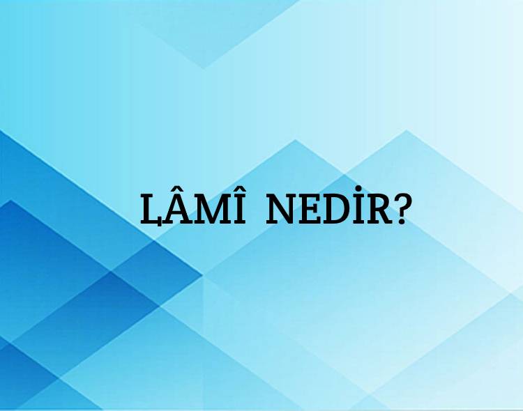 Lâmî Nedir? 8