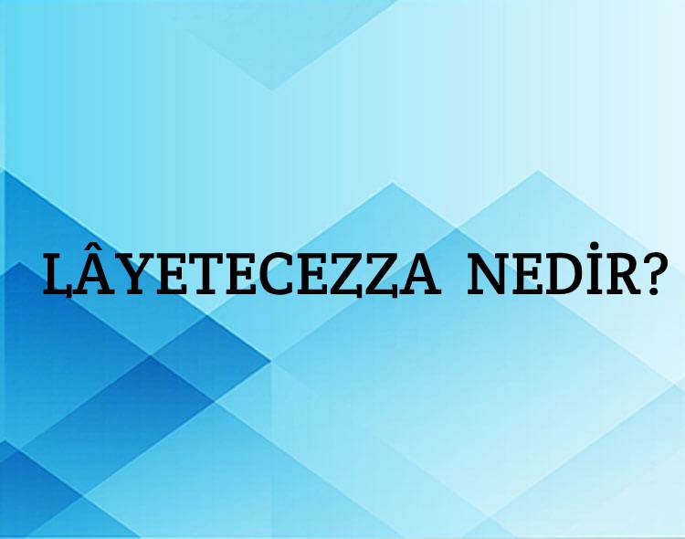 Lâyetecezza Nedir? 9