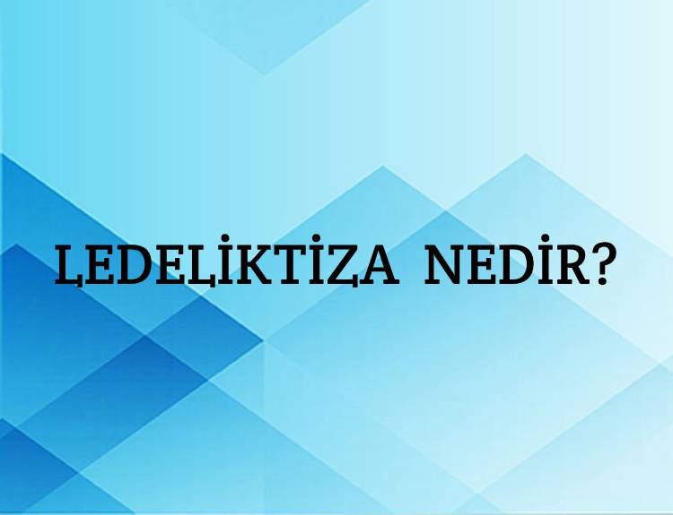 Ledeliktiza Nedir? 1