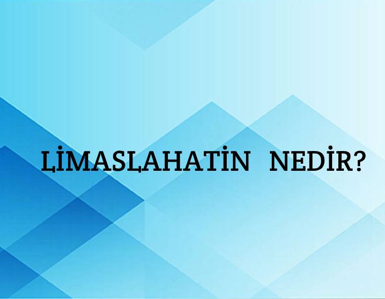 Limaslahatin Nedir? 1