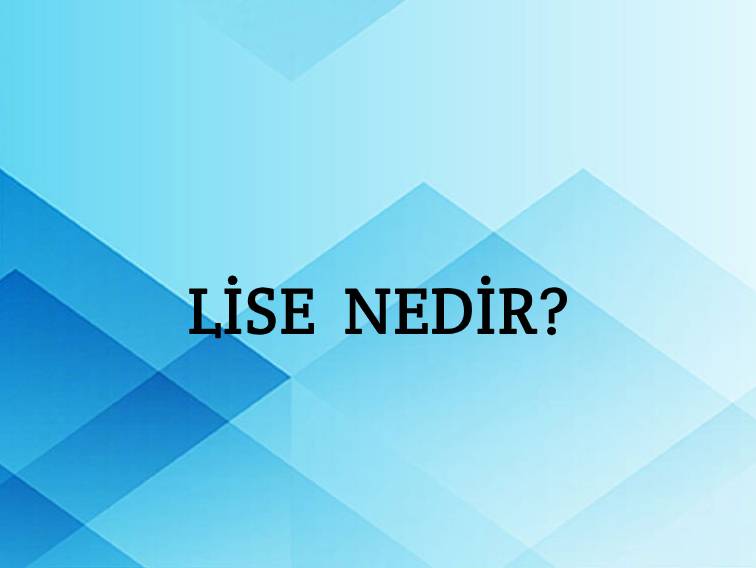 Lise Nedir? 7