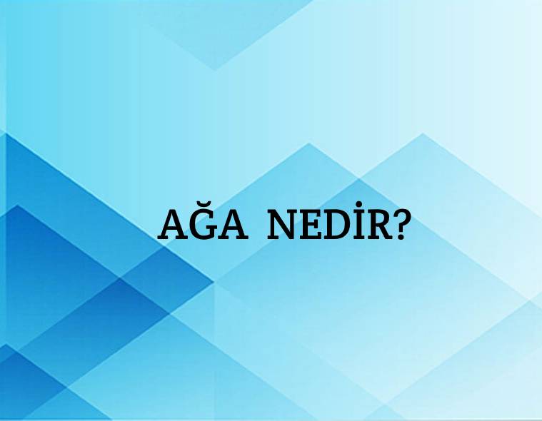 Ağa Nedir? 2