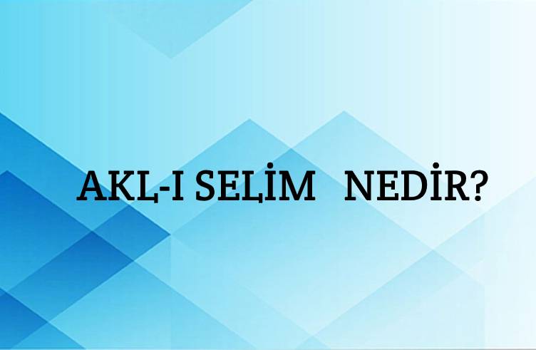 Akl-ı Selim Nedir? 1
