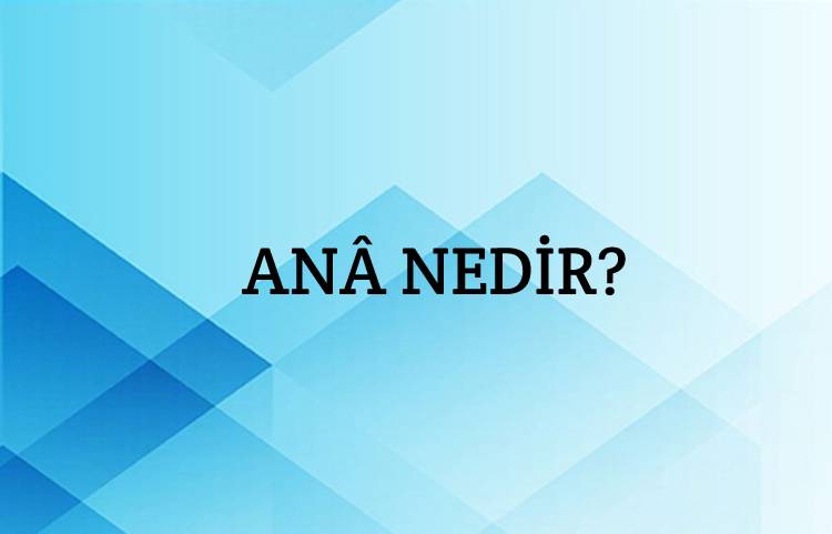 Anâ Nedir? 1