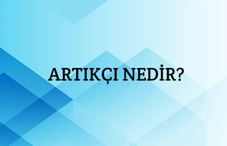 Artıkçı Nedir? 2