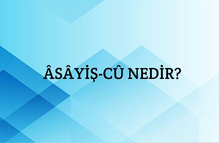 Âsâyiş-cû Nedir? 1