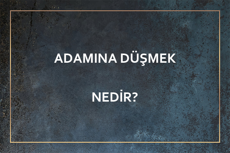 Adamına Düşmek Nedir? 1