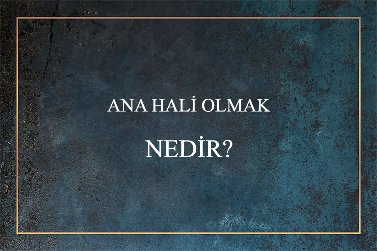 Ana Hali Olmak Nedir? 10