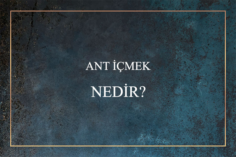 Ant İçmek Nedir? 5