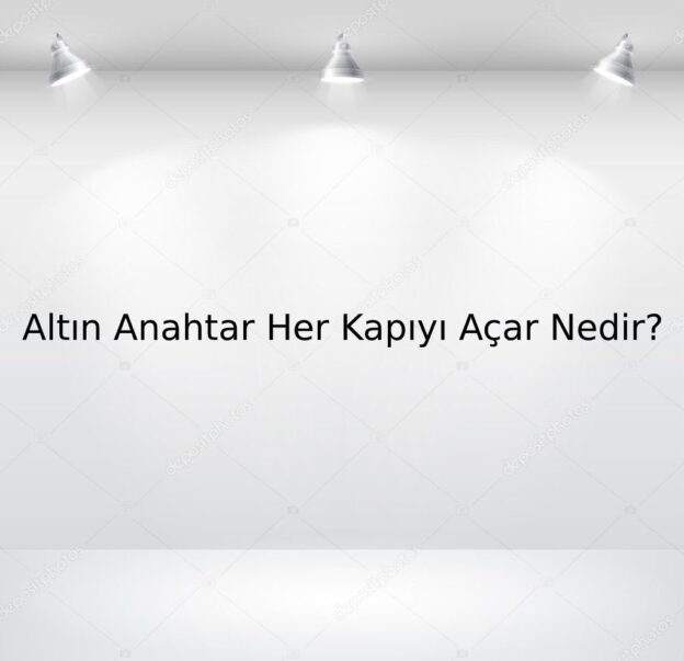 Altın Anahtar Her Kapıyı Açar Nedir? 1