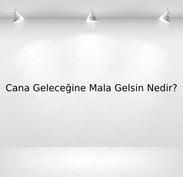 Cana Geleceğine Mala Gelsin Nedir? 1