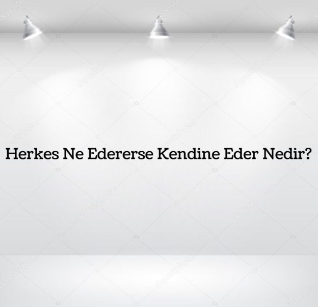 Herkes Ne Ederse Kendine Eder Nedir? 1