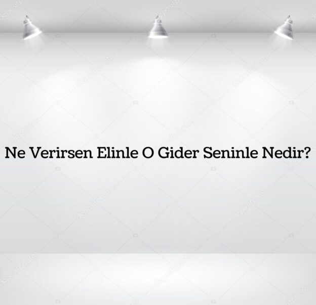 Ne Verirsen Elinle, O Gider Seninle Nedir? 5