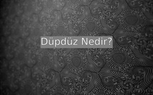 Düpdüz Nedir? 1