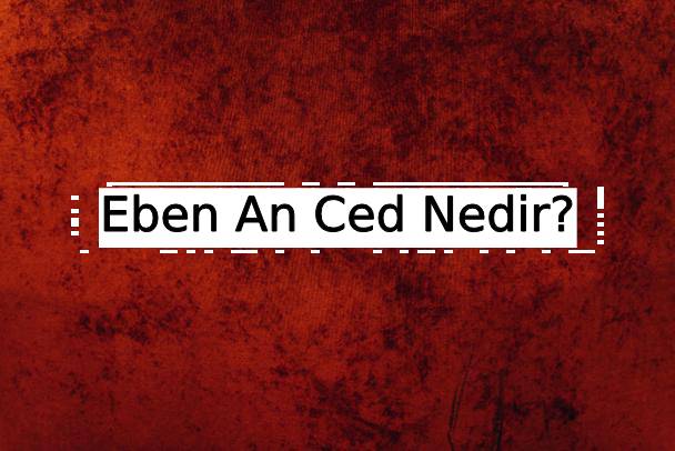 Eben An Ced Nedir? 9