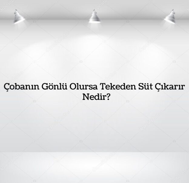 Çobanın Gönlü Olursa Tekeden Süt Çıkarır Nedir? 9