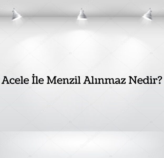 Acele İle Menzil Alınmaz Nedir? 1