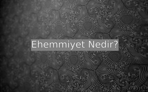 Ehemmiyet Nedir? 1