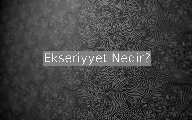 Ekseriyyet Nedir? 1