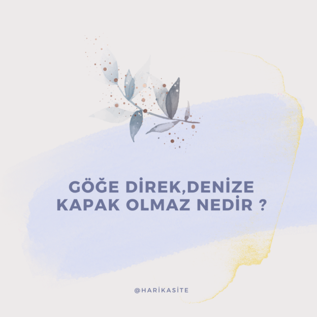 Göğe Direk, Denize Kapak Olmaz Nedir ? 1