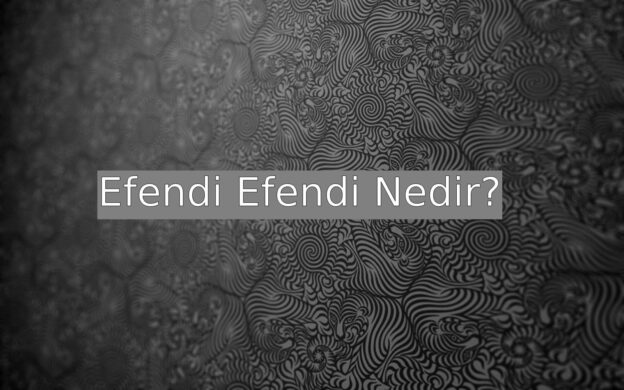 Efendi Efendi Nedir? 1