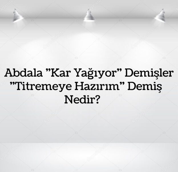 Abdala "Kar Yağıyor" Demişler "Titremeye Hazırım" Demiş Nedir? 4