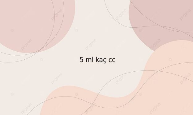 5 ml kaç cc 1